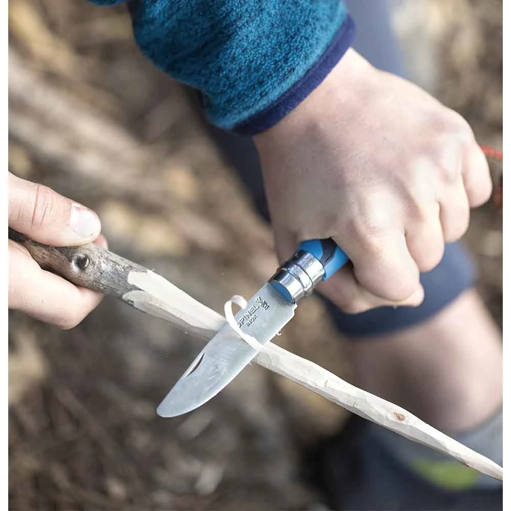 Opinel Zakmes - No 07 Outdoor Junior - Roestvrij - Blauw 6 Opinel Zakmes - No 07 Outdoor Junior - Roestvrij - Blauw - Afbeelding 4