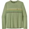 Patagonia Capilene Cool Daily Graphic Shirt Met Lange Mouwen Heren - Line Logo Ridge Stripe: Salvia Green X-Dye -Winkel Voor Buitensportartikelen patagonia mens cap cool daily graphic longsleeve shirt line logo ridge stripe salvia green x dye 3 1405487