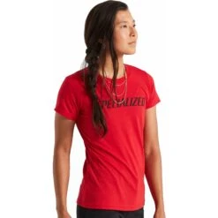 Specialized Wordmark T-Shirt Women - Flo Red -Winkel Voor Buitensportartikelen specialized apparel wordmark t shirt women flo red 2 1210431