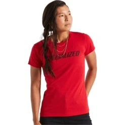 Specialized Wordmark T-Shirt Women - Flo Red