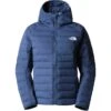 The North Face Belleview Stretch Donsjas Dames - Shady Blue -Winkel Voor Buitensportartikelen the north face womens belleview stretch down hoodie shady blue 1 1295416
