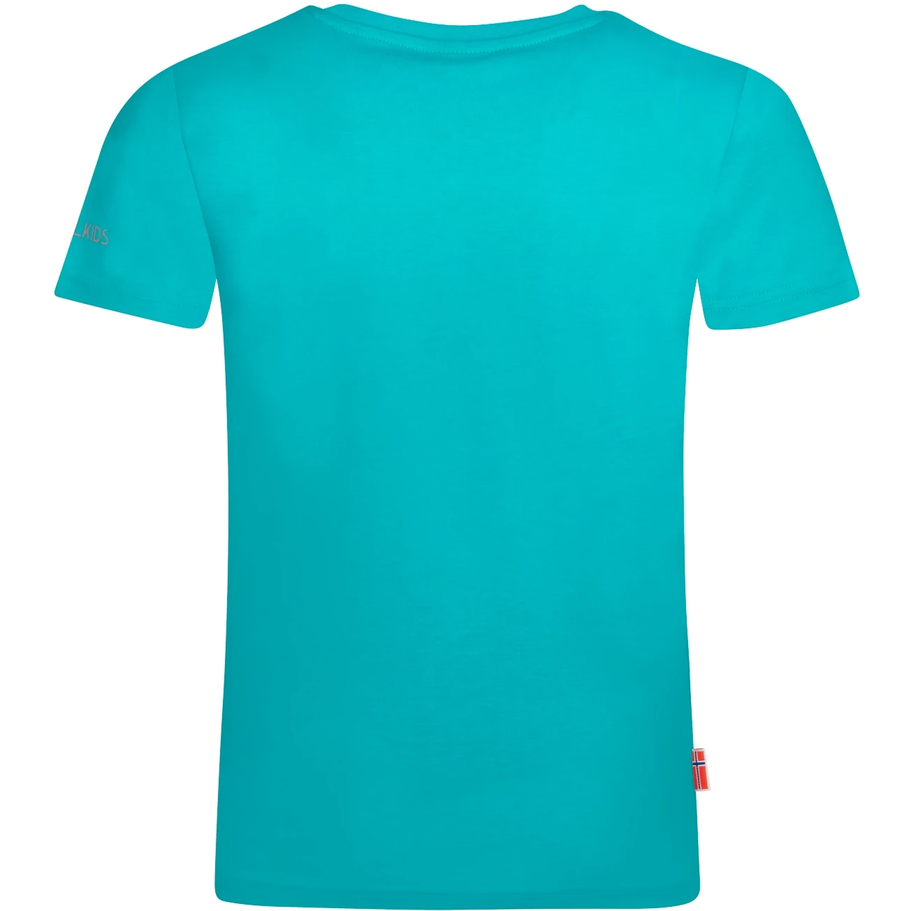 Trollkids Oppland Kinder T-Shirt - Lake Blue/Bright Orange 4 Trollkids Oppland Kinder T-Shirt - Lake Blue/Bright Orange - Afbeelding 2