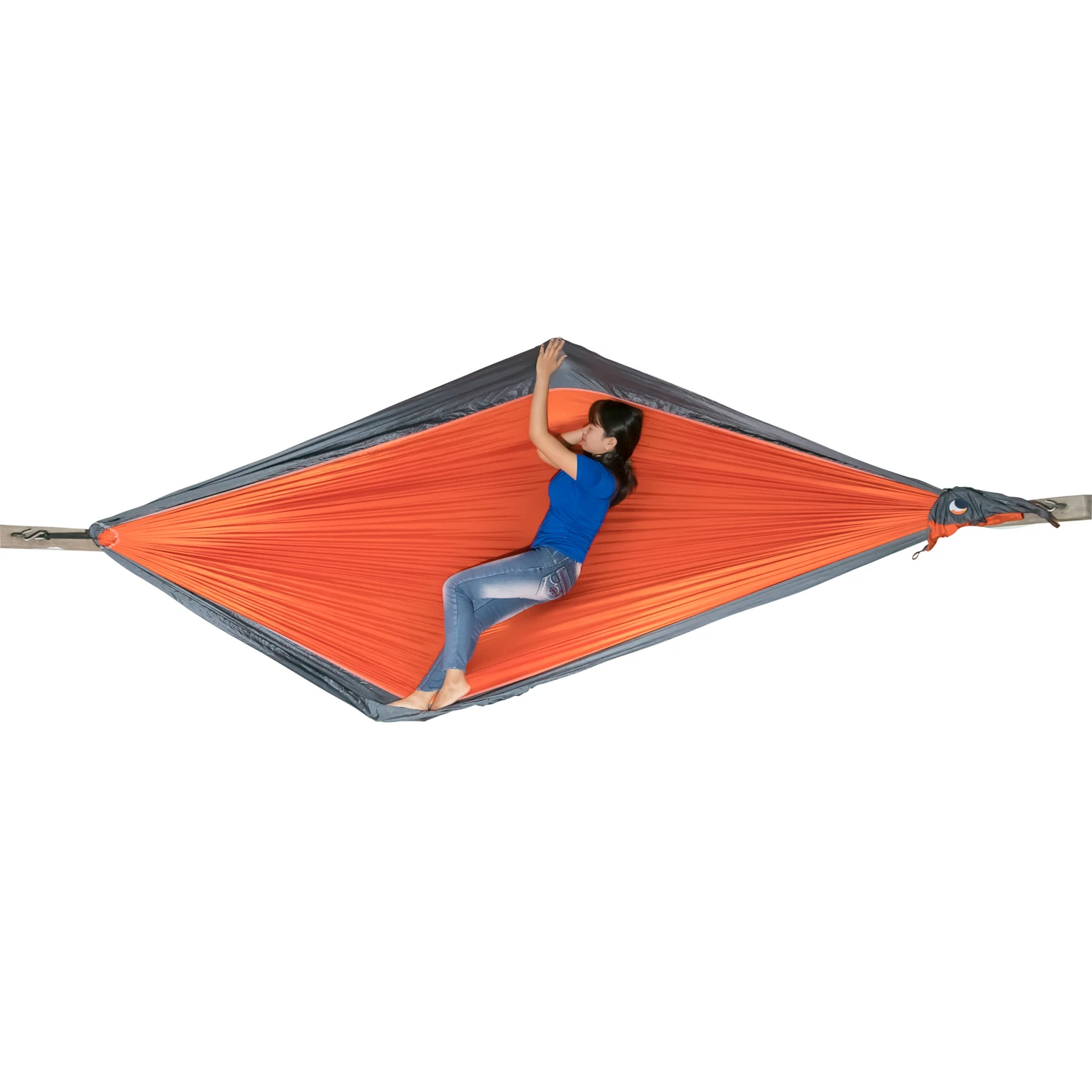 Ticket To The Moon Travel Hammock - King Size - Orange - Dark Grey 5 Ticket To The Moon Travel Hammock - King Size - Orange - Dark Grey - Afbeelding 3