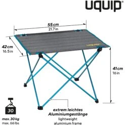Uquip Liberty Camping Table - Grey/petrol -Winkel Voor Buitensportartikelen uquip liberty camping table grey petrol 3 1013591
