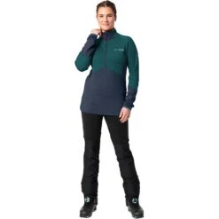 Vaude Larice HZ Dames Fleece Jas - Mallard Green -Winkel Voor Buitensportartikelen vaude womens larice hz fleece jacket mallard green 1 1508568