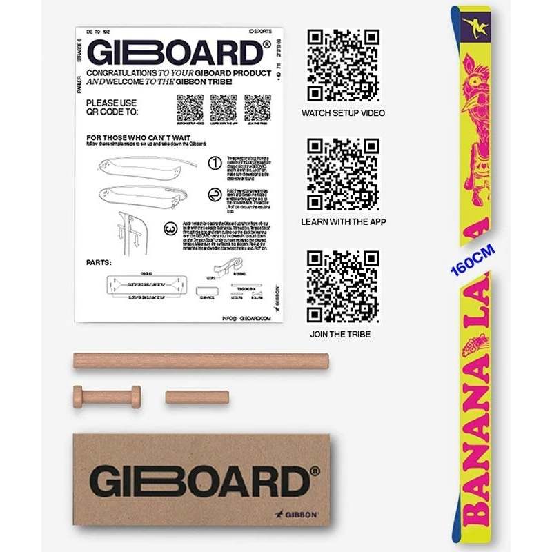 GIBBON Board Singelset 160 Cm - Bananalama 3,5 Cm 4 GIBBON Board Singelset 160 Cm - Bananalama 3,5 Cm - Afbeelding 2