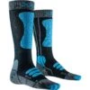 X-Socks Ski Junior 4.0 Sokken Voor Kinderen - Anthracite Melange/galactic Blue