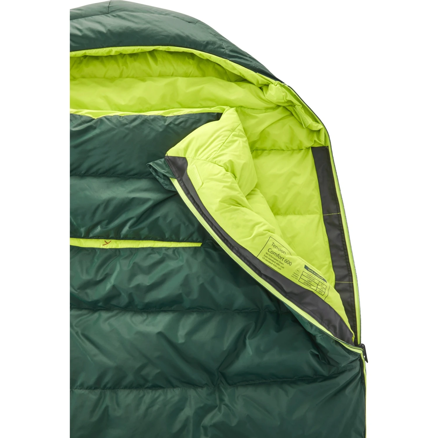 Y By Nordisk Tension Comfort 600 L Slaapzak - Scarab/lime 5 Y By Nordisk Tension Comfort 600 L Slaapzak - Scarab/lime - Afbeelding 3